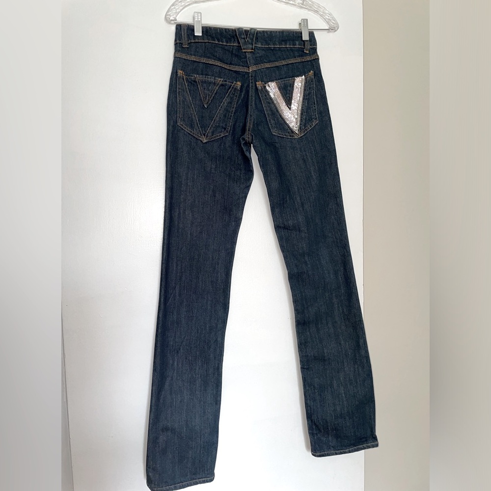 VERSACE “V” STUDDED JEANS